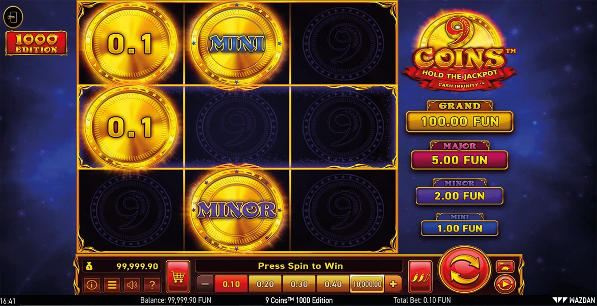 9 coins slot by wazdan