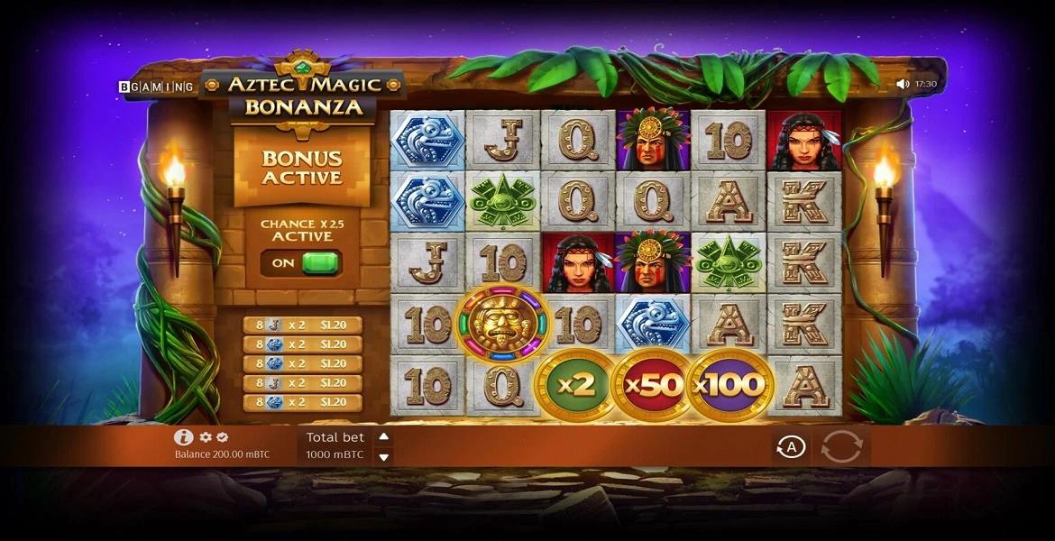 aztec magic bonanza pokie by bgaming