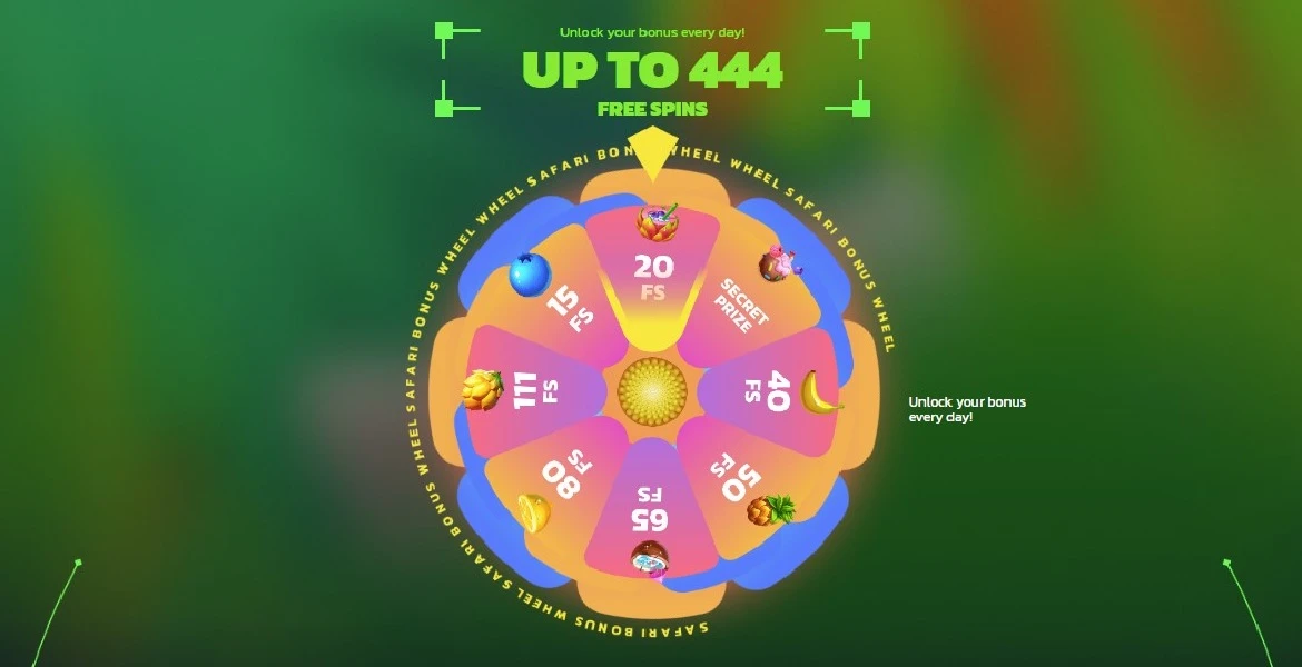 Safari Summer Bonus: up to 444 Free Spins