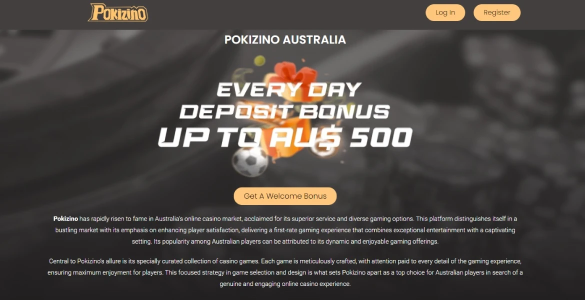 Pokizino Casino main page