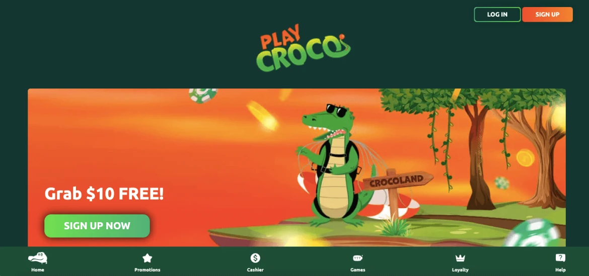 playcroco casino main page