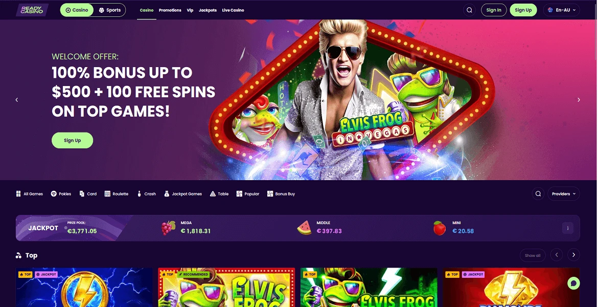 ready casino main page