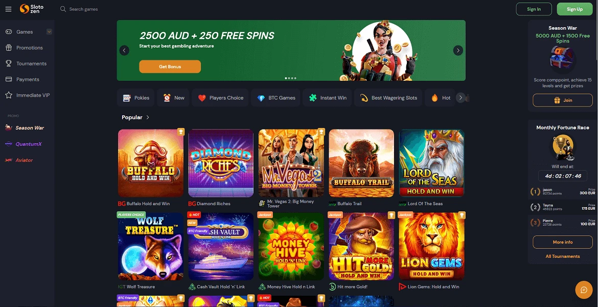 slotozen Casino login