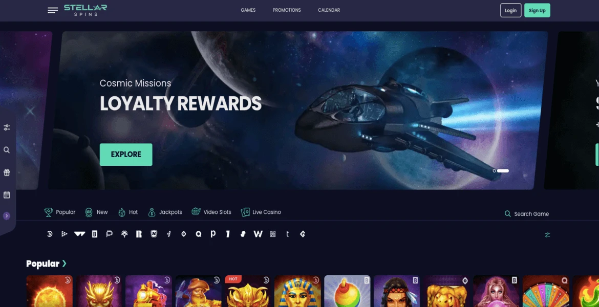 stellar spins casino main page