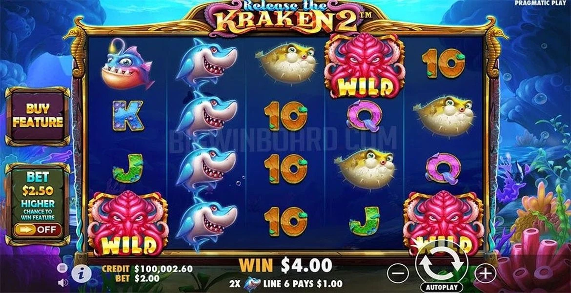 Play in Release the Kraken 2 by Pragmatic Play for free now | SmartPokies