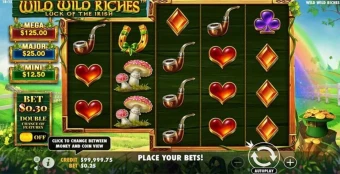 Play in Wild Wild Riches Luck of the Irish for free now | 