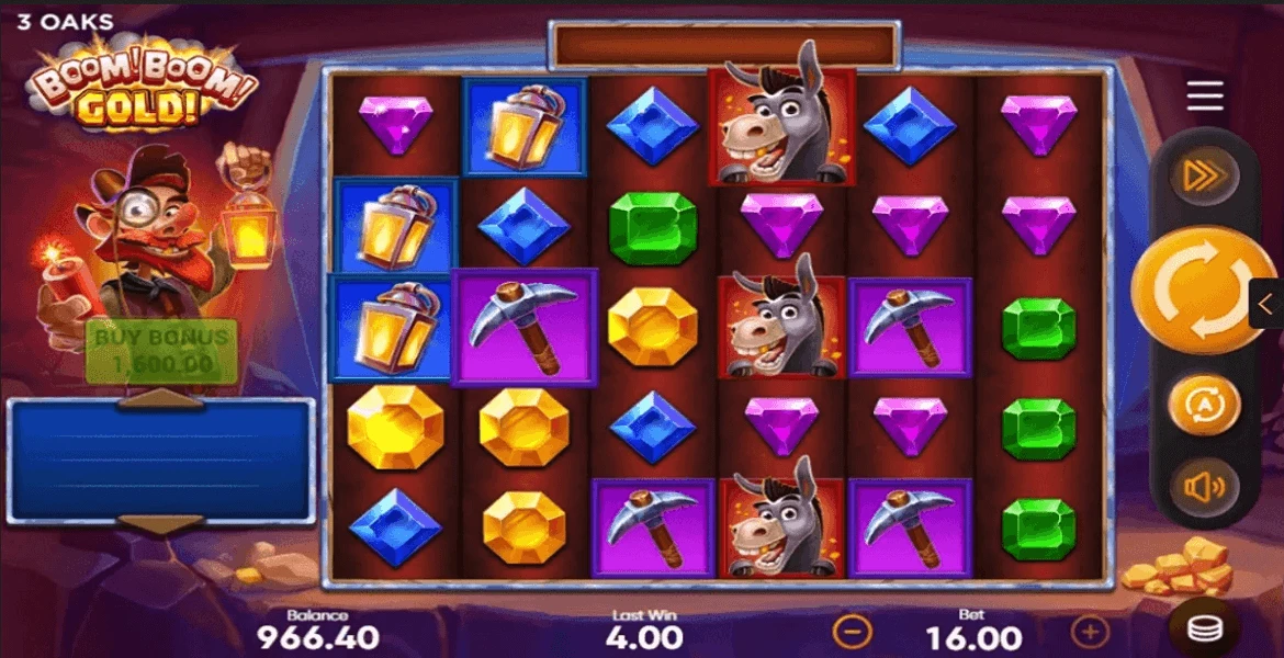 Play in Boom! Boom! Gold! by 3 Oaks for free now | SmartPokies