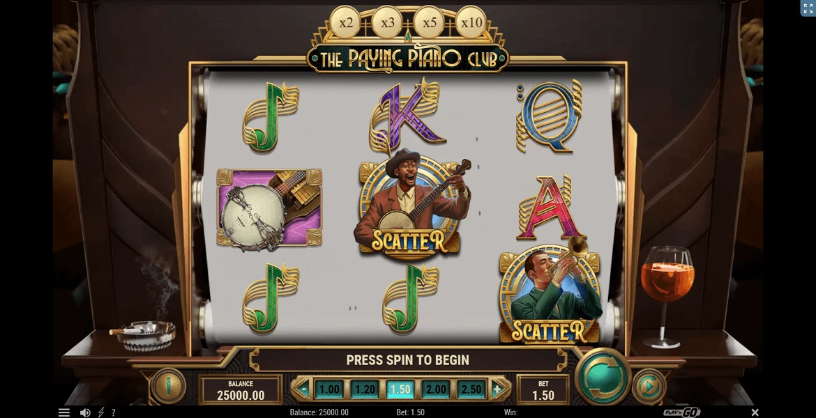 the paying piano club pokie