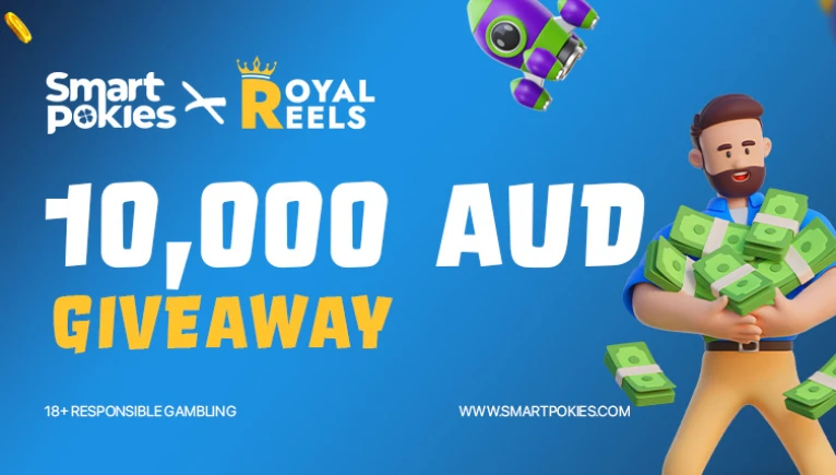 10,000 AUD Giveaway is launched by Smart Pokies and Royal Reels Casino